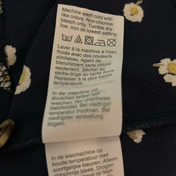 Madewell Womens Floral Dress XS Pockets Buttons Down Back 100% Viscose - Picture 8 of 8